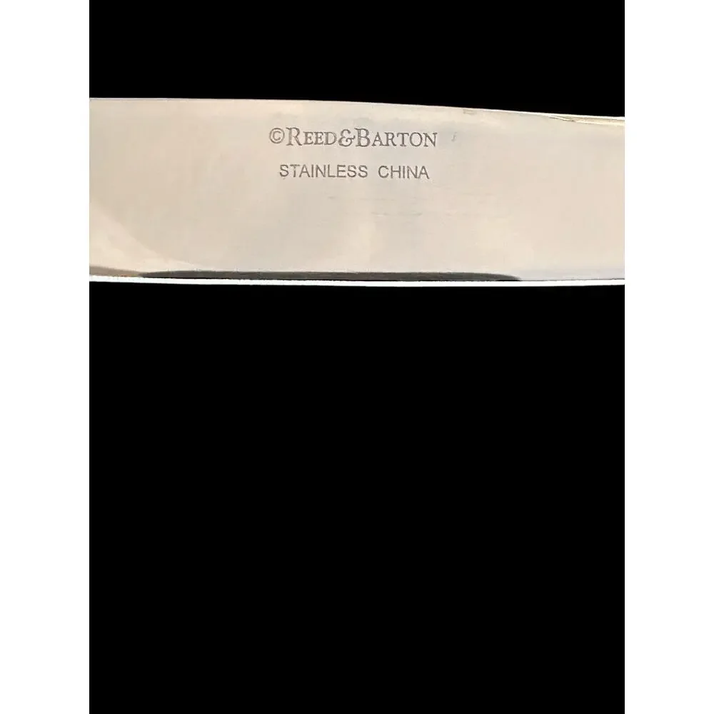 Reed & Barton Queen’s Garden 8 Dinner Knives Glossy Stainless Flatware (T)